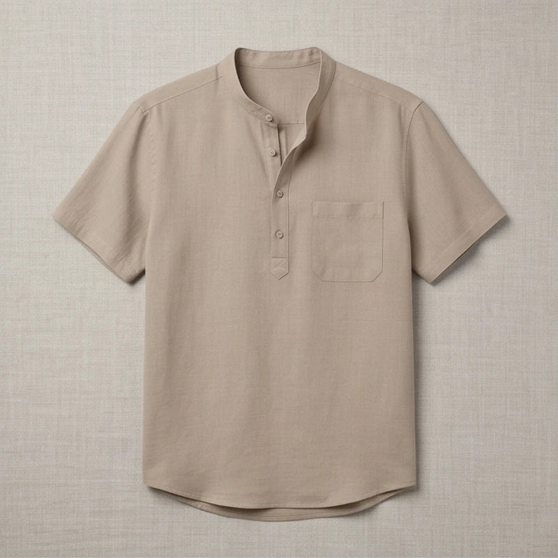 Sorrento Linen Henley Shirt