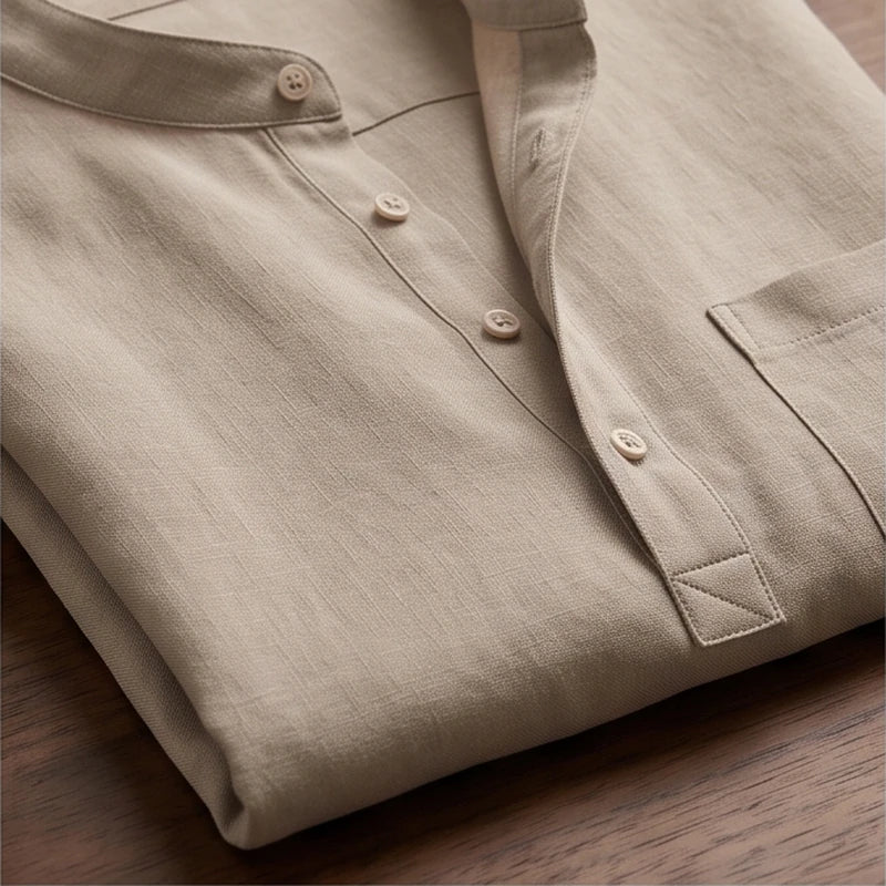 Sorrento Linen Henley Shirt