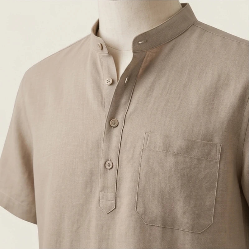 Sorrento Linen Henley Shirt