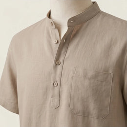 Sorrento Linen Henley Shirt