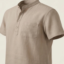 Sorrento Linen Henley Shirt