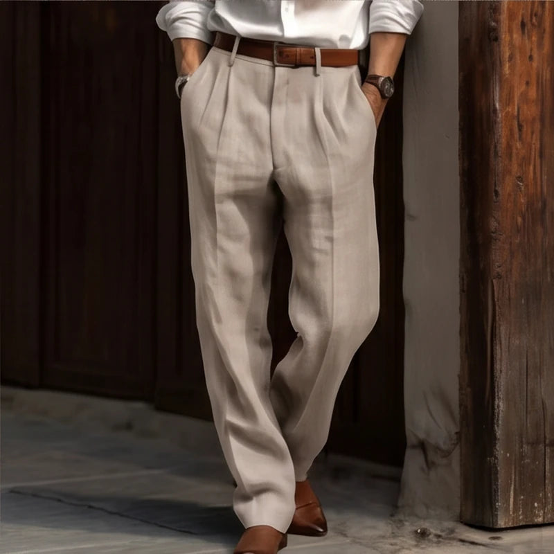 Lucca Tailored Linen Trouser