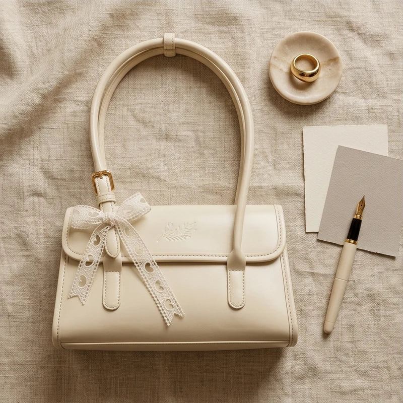 Palermo Silk-Scarf Leather Tote