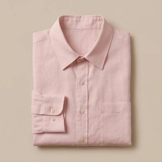 Luca Linen Long-Sleeve Shirt - Pink colour variant image
