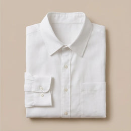 Luca Linen Long-Sleeve Shirt - White colour variant image