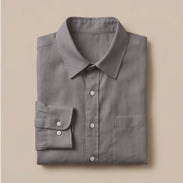 Luca Linen Long-Sleeve Shirt - Gray colour variant image