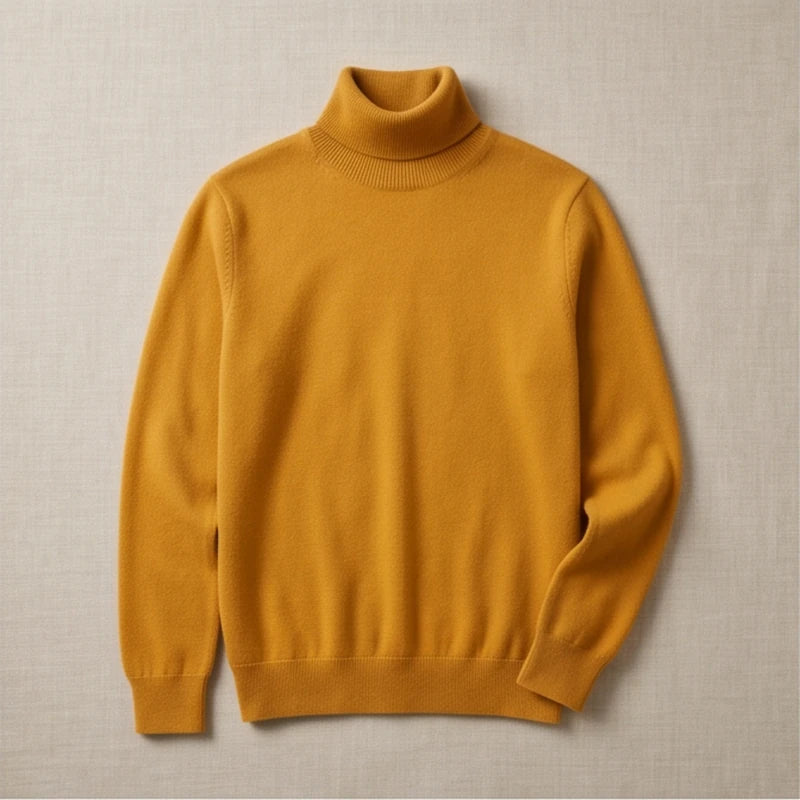 Cortina Cashmere High-Collar Sweater - Gold generated variant image