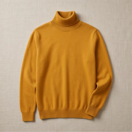 Cortina Cashmere High-Collar Sweater - Gold generated variant image