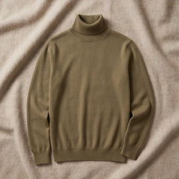 Cortina Cashmere High-Collar Sweater - Khaki generated variant image