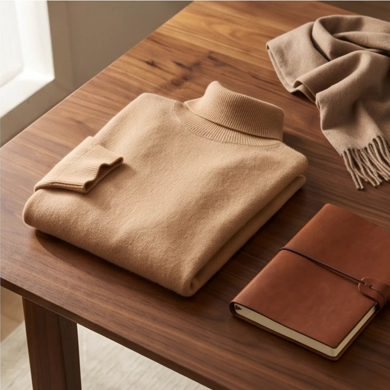 Cortina Cashmere High-Collar Sweater - generated Marco Elvani gallery cell 9