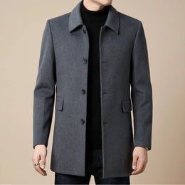 Aosta Cashmere-Wool Lined Coat - Gray generated variant image