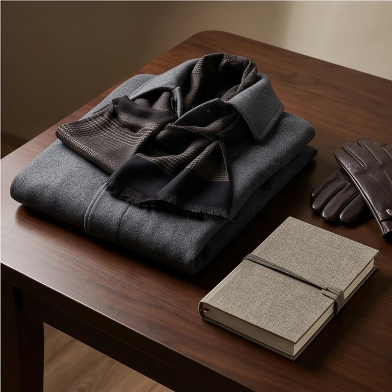 Aosta Cashmere-Wool Lined Coat - generated Marco Elvani gallery cell 9