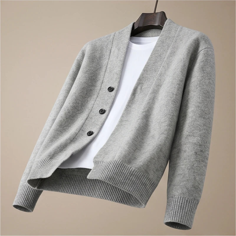 Varenna Wool V-Neck Cardigan - generated Marco Elvani gallery cell 5