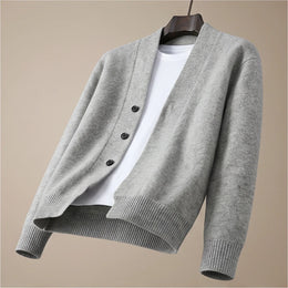 Varenna Wool V-Neck Cardigan - generated Marco Elvani gallery cell 5