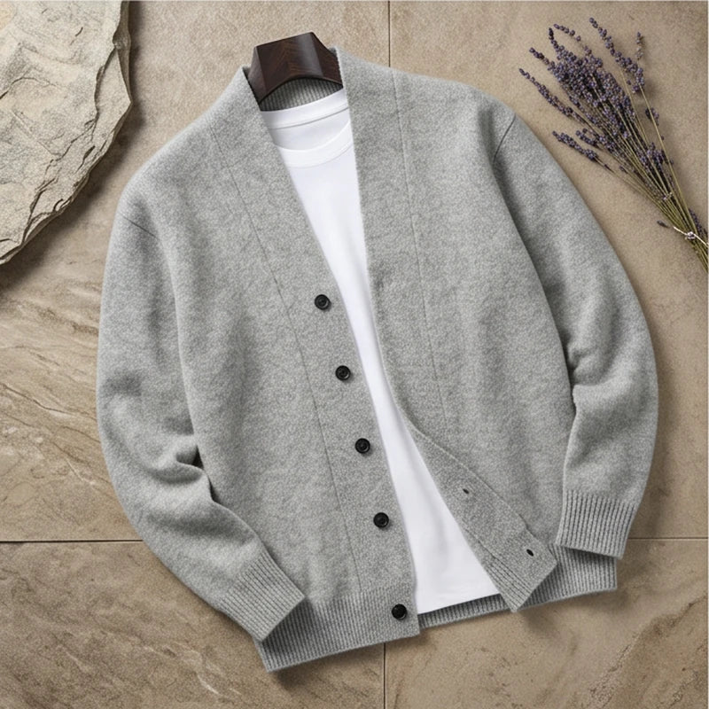 Varenna Wool V-Neck Cardigan - generated Marco Elvani gallery cell 7