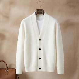 Varenna Wool V-Neck Cardigan - generated Marco Elvani gallery cell 9