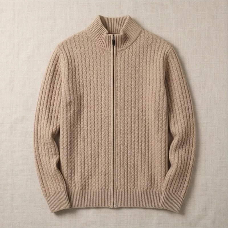 Como Merino Mock-Neck Cardigan - generated Marco Elvani gallery cell 4
