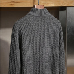 Como Merino Mock-Neck Cardigan - generated Marco Elvani gallery cell 5
