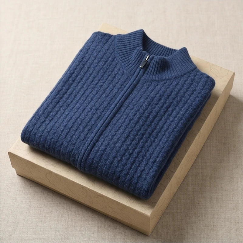 Como Merino Mock-Neck Cardigan - generated Marco Elvani gallery cell 6