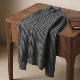 Como Merino Mock-Neck Cardigan - generated Marco Elvani gallery cell 7