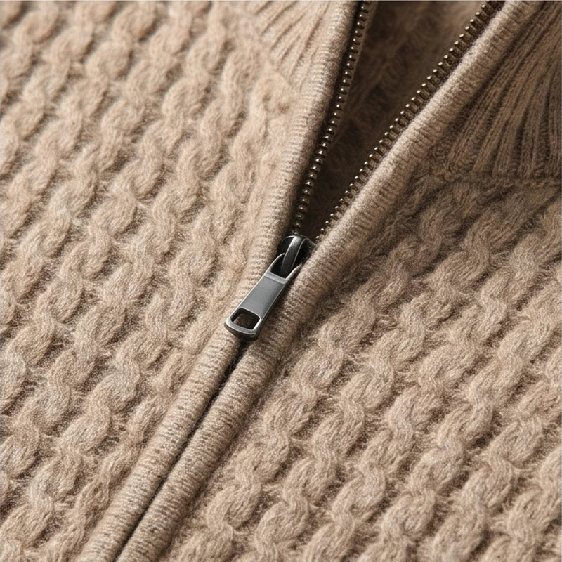 Como Merino Mock-Neck Cardigan - generated Marco Elvani gallery cell 8