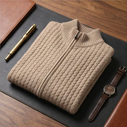 Como Merino Mock-Neck Cardigan - generated Marco Elvani gallery cell 9