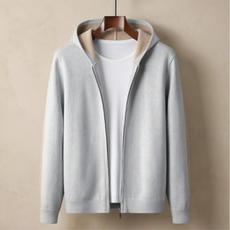 Courmayeur Cashmere Hooded Cardigan - Silver generated variant image