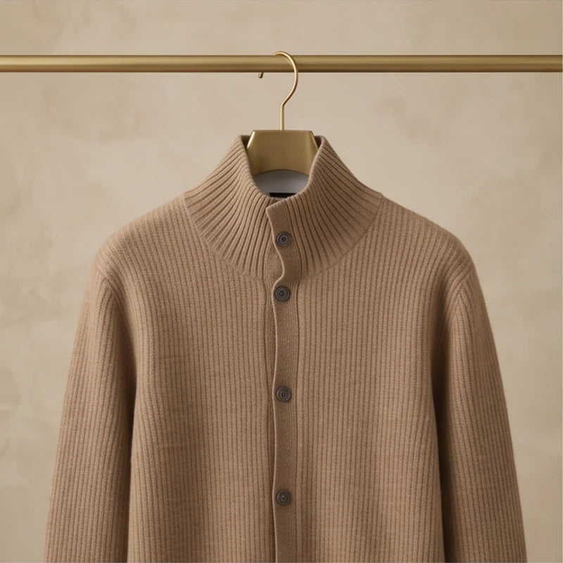 Portofino Cashmere Mock-Neck Cardigan - generated Marco Elvani gallery cell 4