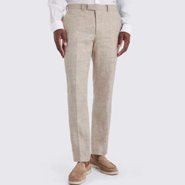 Bologna Neutral Travel Trouser - Beige (Beige)