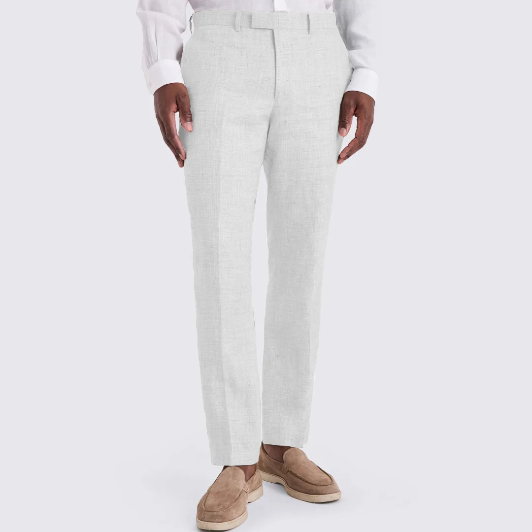 Bologna Neutral Travel Trouser - White (White)