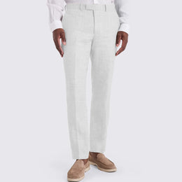 Bologna Neutral Travel Trouser - White (White)