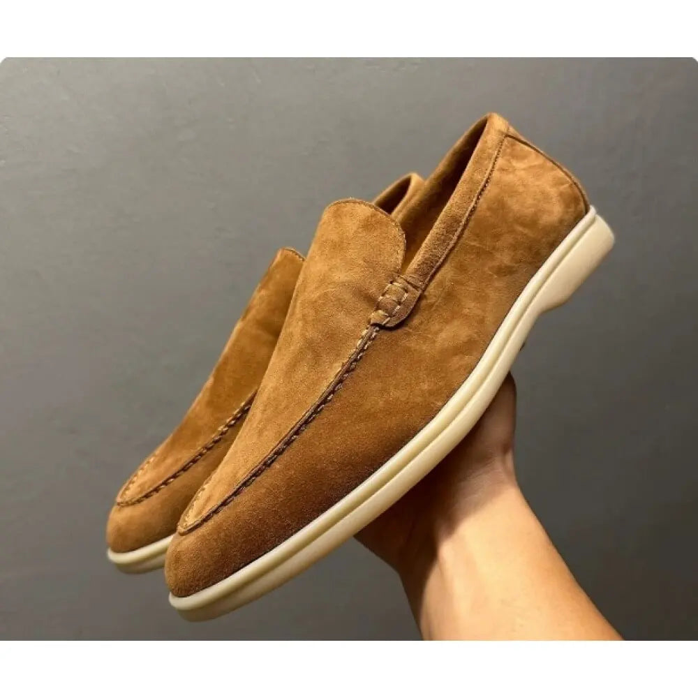 Bellagio Suede Driving Loafer - Brown (supplier: Braun)