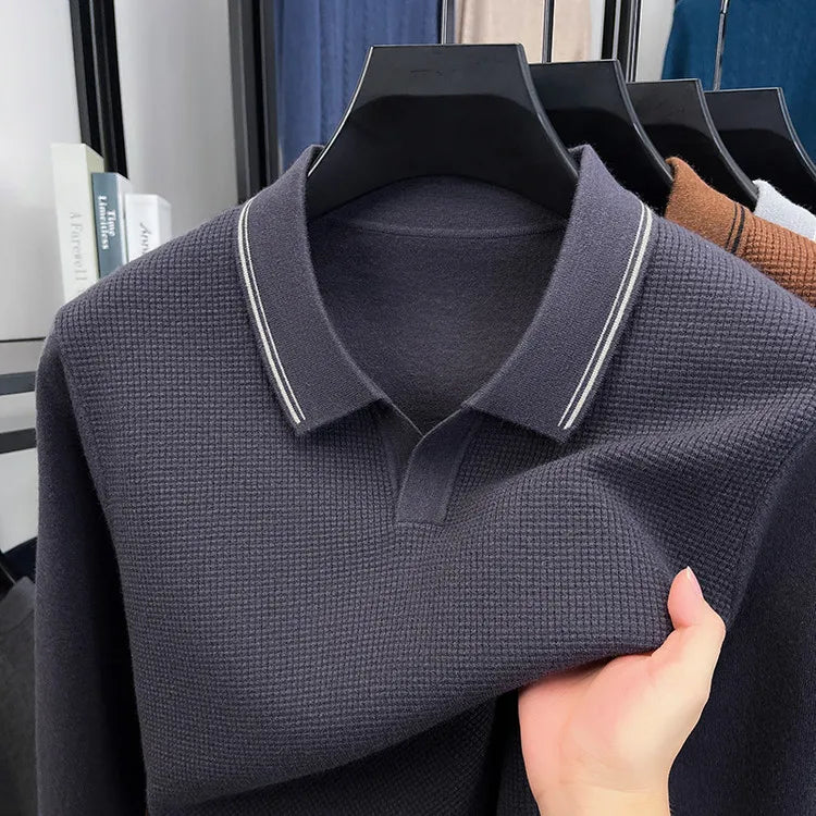 Verona Waffle Knit Polo - Iron Gray (Eisengrau)