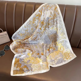 Como Silk Twilly Scarf - Olive Green variant image
