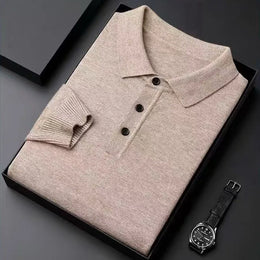 Firenze Folded Knit Polo - Camel (camel)