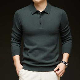 Milano Cashmere-Blend Polo - Gray Green (Graugrün)