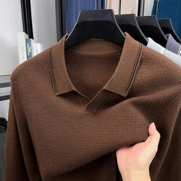 Verona Waffle Knit Polo - Mocha (Mokka)