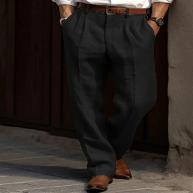 Lucca Tailored Linen Trouser - Picture Color (Picture color)