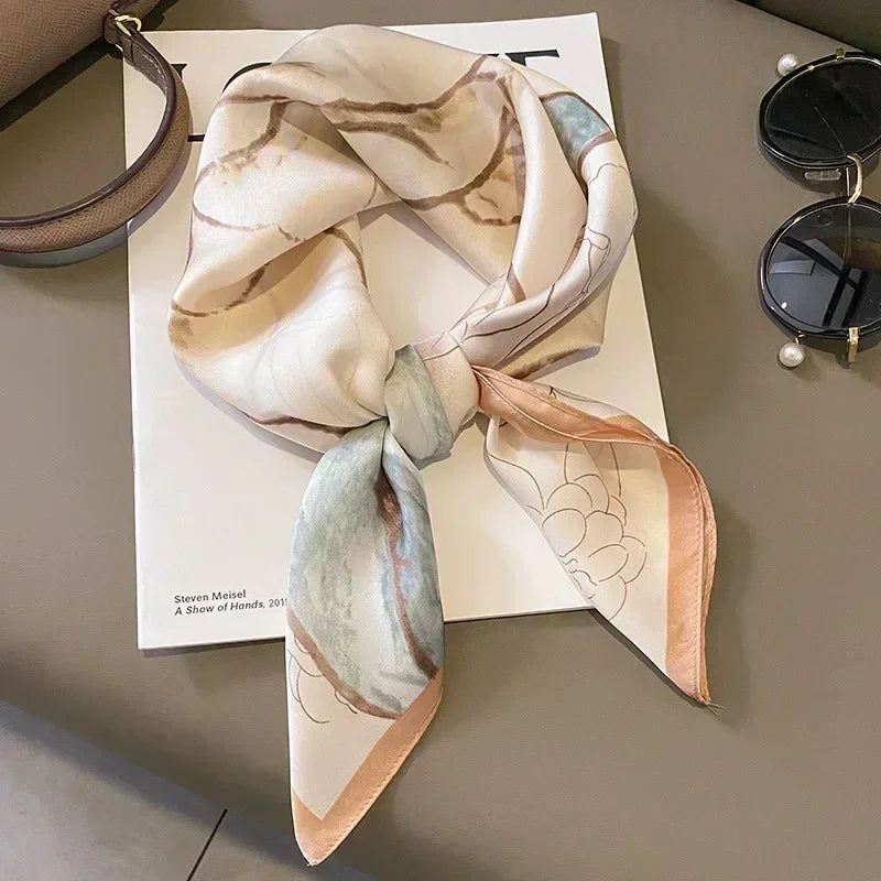Como Silk Twilly Scarf - Riviera Blue variant image