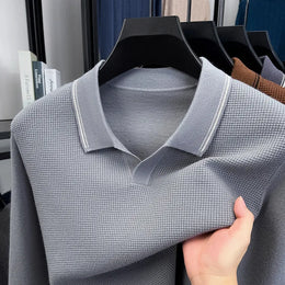 Verona Waffle Knit Polo - Light Gray (Hellgrau)