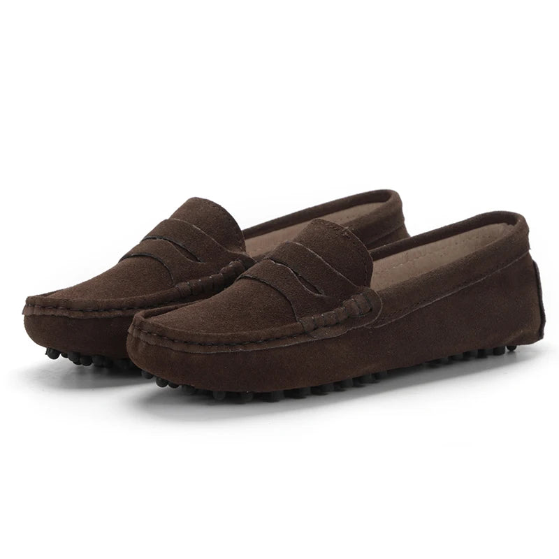 Bellina Suede Driving Loafer - Chocolate variant image