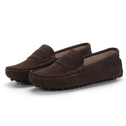 Bellina Suede Driving Loafer - Chocolate variant image