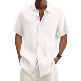 Ravello Short Sleeve Linen Shirt - White (white)