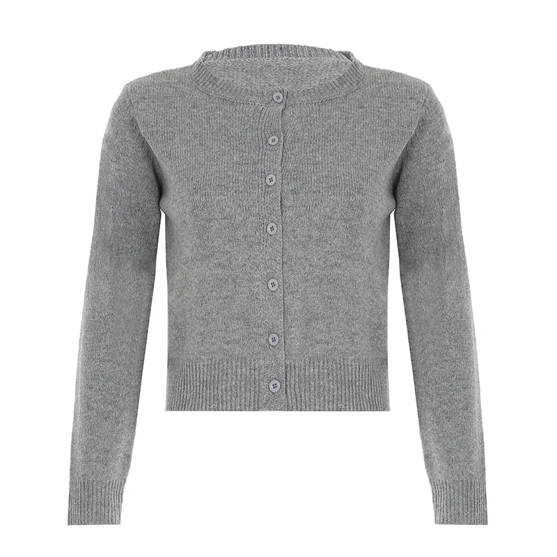 Lucia Wool-Blend Cardigan - Gray variant image