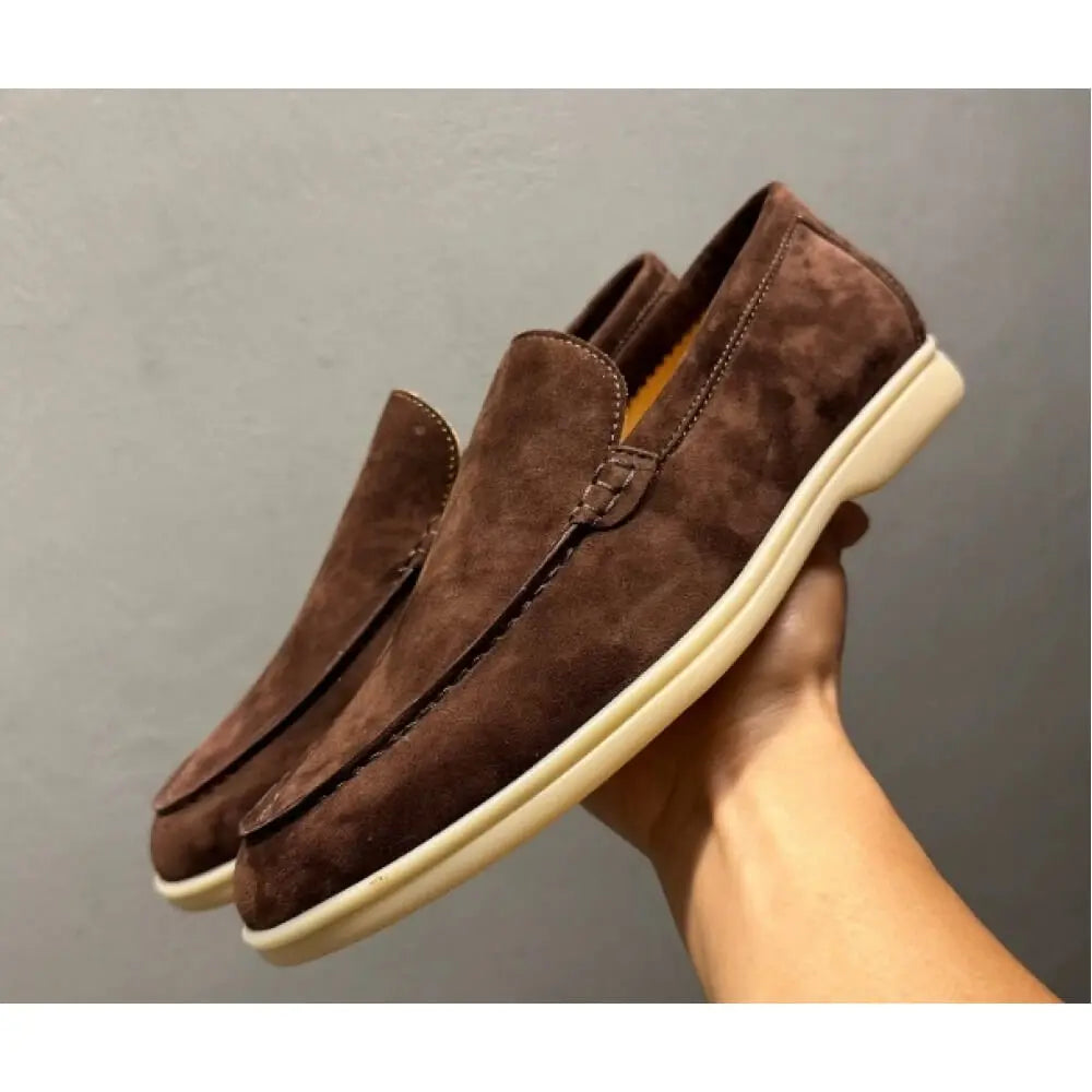 Bellagio Suede Driving Loafer - Chocolate (supplier: Schokolade)