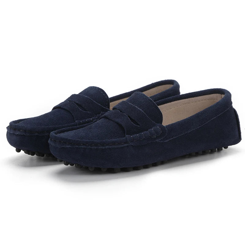Bellina Suede Driving Loafer - Navy Blue variant image
