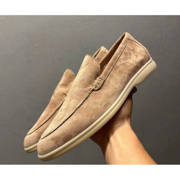 Bellagio Suede Driving Loafer - Beige (supplier: Beige)