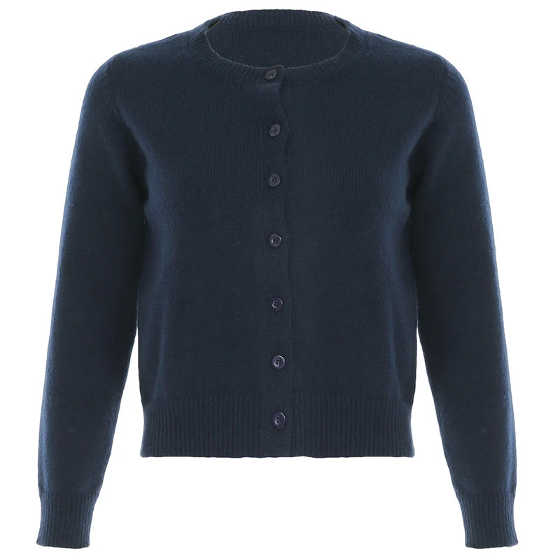 Lucia Wool-Blend Cardigan - Navy Blue variant image