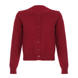 Lucia Wool-Blend Cardigan - Burgundy variant image