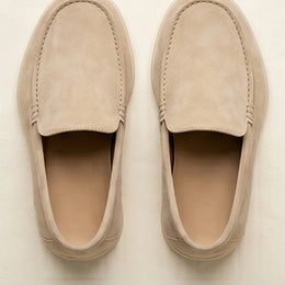 Amalfi Suede Driving Loafer - Beige